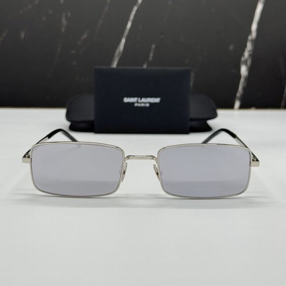 NEW SAINT LAURENT SL252 004 UNISEX SILVER SUNGLASSES SAINT LAURENT SL 252 004 - Picture 3 of 12